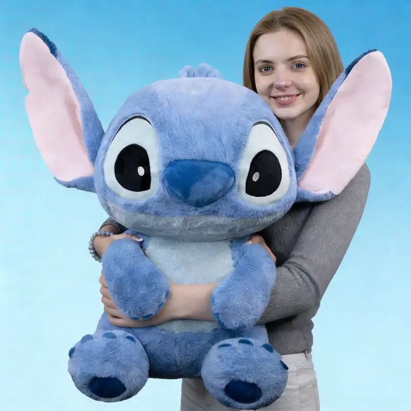 Disney Lilo & Stitch Collection Stitch Plush Toy,23.62" Large-Size Soft Huggable Stuffed Animal Cute Plush Toy, Cuddly Character with Fuzzy Texture and Embroidered Details,Stuffed Animal for Disney Fans,Home Decor,Gift for Girl Kids Fans Adult(1pc)