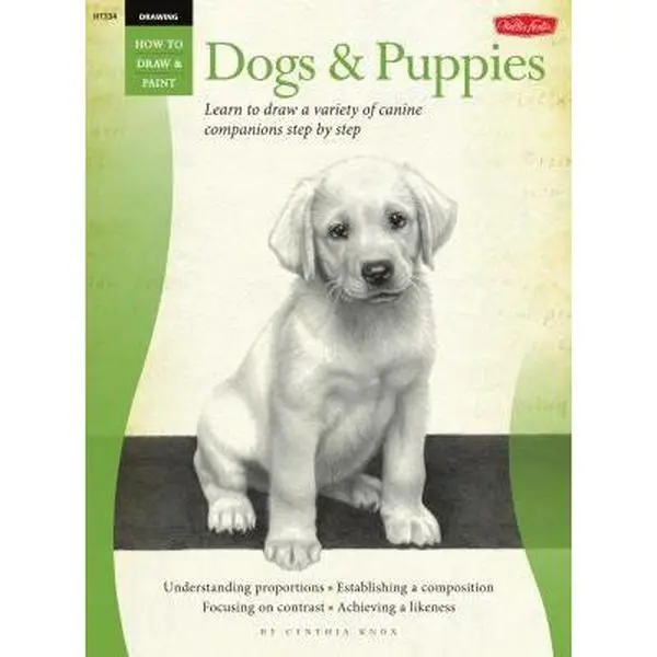 USED Book - Drawing: Dogs & Puppies: Learn to Draw a Variety of Canine Companions Step by Step by Knox, Cynthia (Paperback) - english