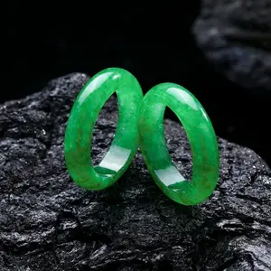 Green Jade Ring for Women Valentine Party, Mother's Day Holiday Gift