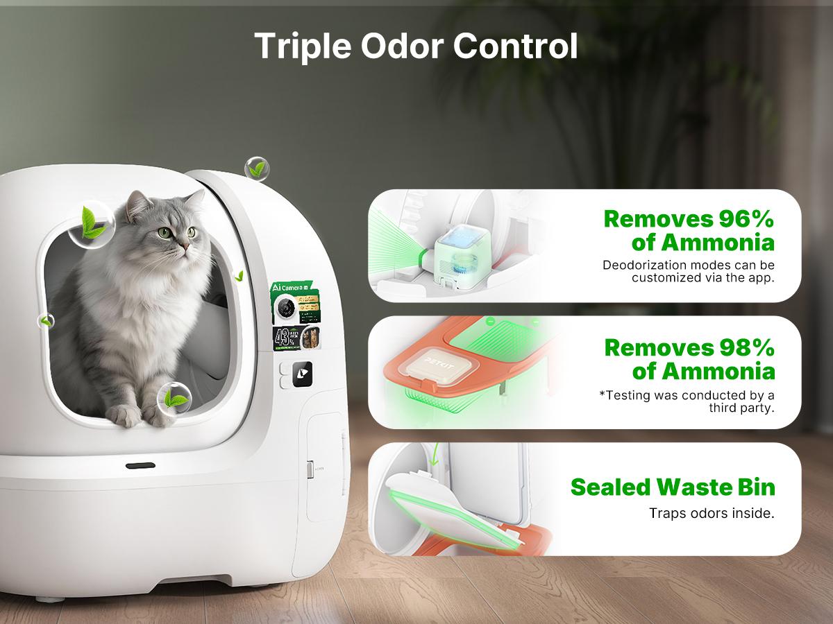 PETKIT PUROBOT MAX PRO2 AI-Camera Self Cleaning Cat Litter Box, 210° Wide Angle Lens, Automatic Cat Litter Box for Multiple Cats, 5G&2.4G WiFi/App Control/Odor-Free