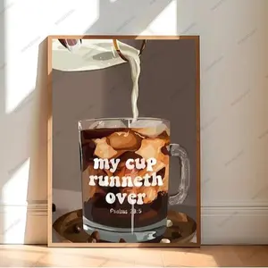Ice coffee Black art Poster Unframed, Black Woman Art, trendy art , BlackWoman Wall Art, Black Girl Wall Art