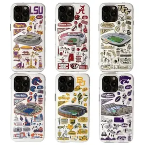 All Team NCCA Football Phone Case, Sport Trendy Case For iPhone X 11 12 13 14 15 16 Plus Pro Max screen protector Shockproof Protection
