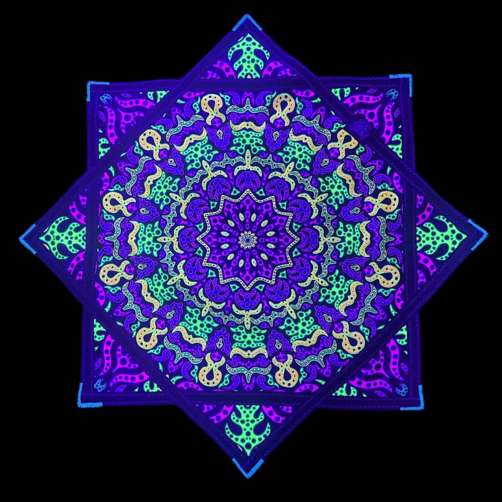 Mandala Flow Star - Double-Sided (UV Reactive)