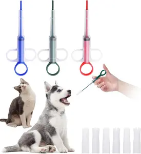 3 Pcs Pet Pill Plunger Poppers, Pill Gun Dispenser Shooter Pet Piller, Syringe for Dogs Medicine Tool, Feeders for Feeding Cats Dogs and Small Animals