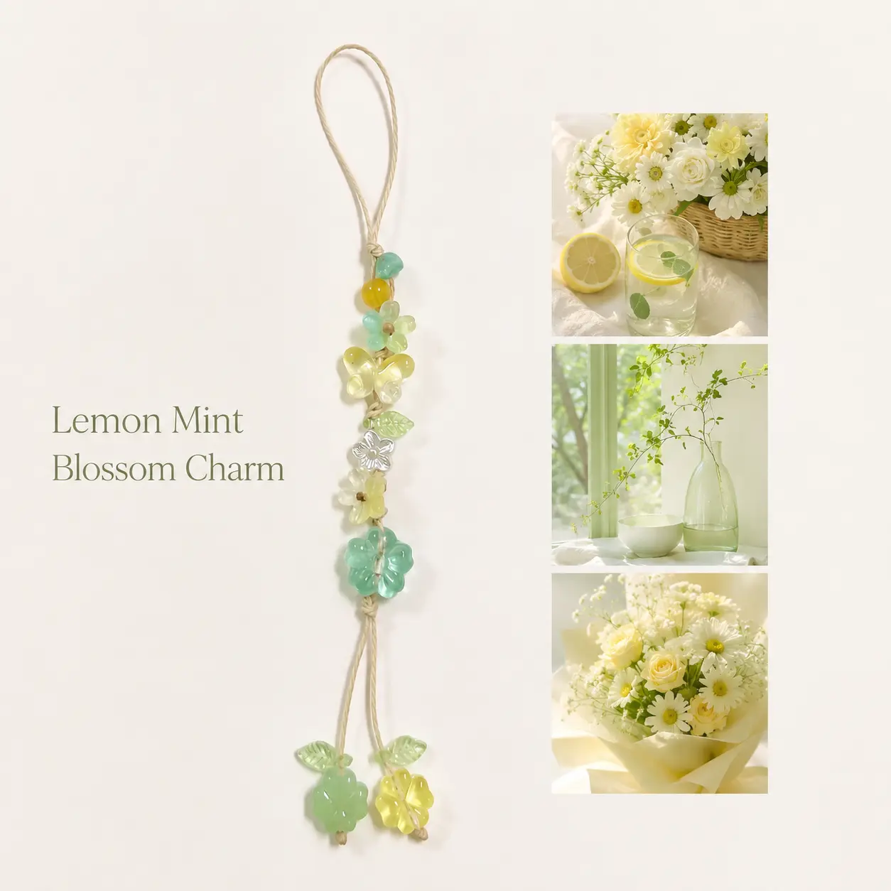 [NEW] Lemon Mint Summer Phonestrap Handmade Phone Strap & Keychain | Charm Accessories