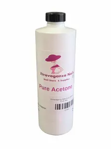 Pure Acetone Liquid Extravaganza Nails 16oz bottle, Essential Nail Care Product for Effective Polish Removal Professional & Personal Use Manicure Cleanser - Cleansing