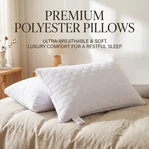 2PC Best Pillow For Back, Side & Stomach Sleepers | No More Neck Pain