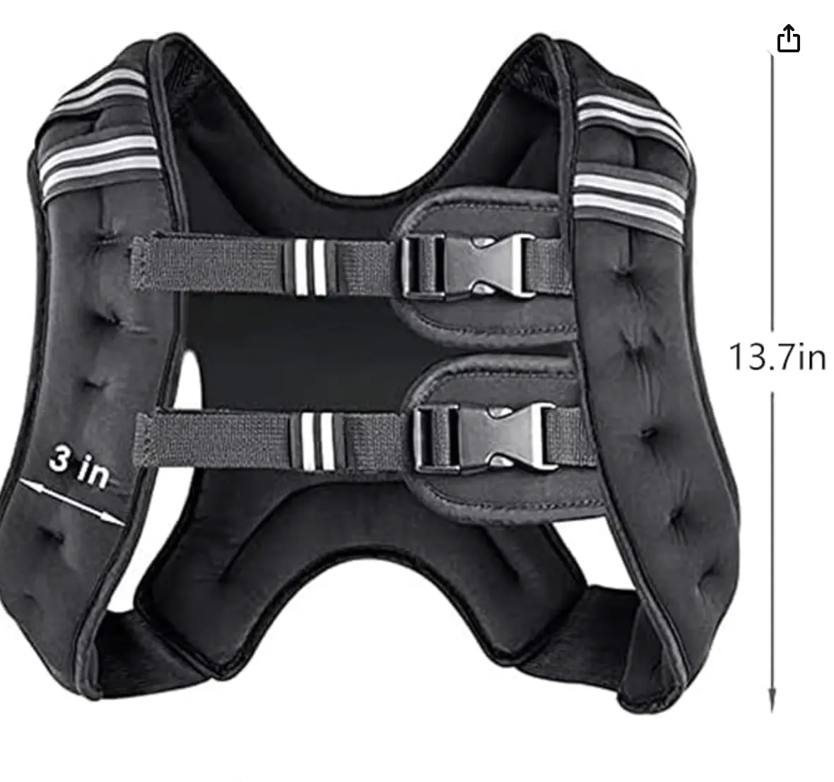 Prodigen Weighted Vest for Women and Men 8 Lbs with Reflective Stripe and Double Adjustable Buckle Straps Weight Vests for Strength Training, Jogging, Cardio, Weight Loss