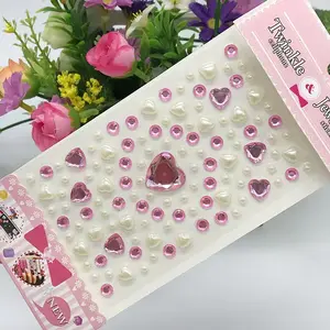 Gem Stickers Jewels for Crafts,DIY,Acrylic Bling Heart Stickers, Craft Supplies for Kids