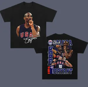 USA KOBE Vintage Tee, Kobe 2-Sided T-Shirt, Mamba Shirt, Unisex Basketball Shirt, Graphic Tees, Sweatshirt Menswear Womenswear Streetwear