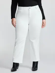 Lady's Plus Size Basic Cotton Spandex Straight-Leg Jeans - Butter-Soft Stretchy Fabric Garment, Pocketed Trouser Bottom, Sizes M-6X 2026 Summer Vibes Swimweek