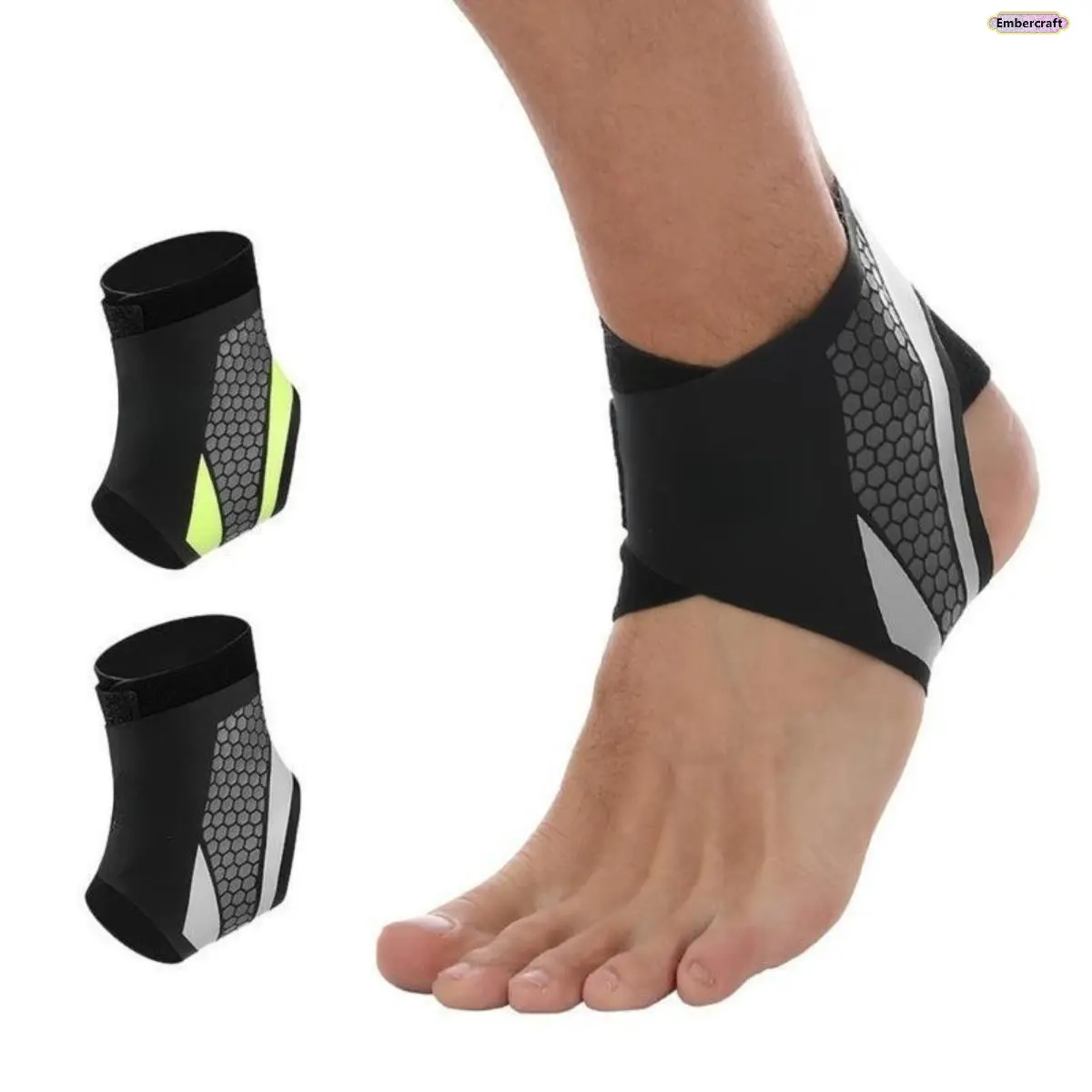 Ankle Wrap Stabilizer, Lightweight Breathable Compression Cuff for Pain Relief and Flexible Support for Gym & Daily Wear, Ankle Compression Sleeve, Prop 65 Safe, Athletic, Adults
