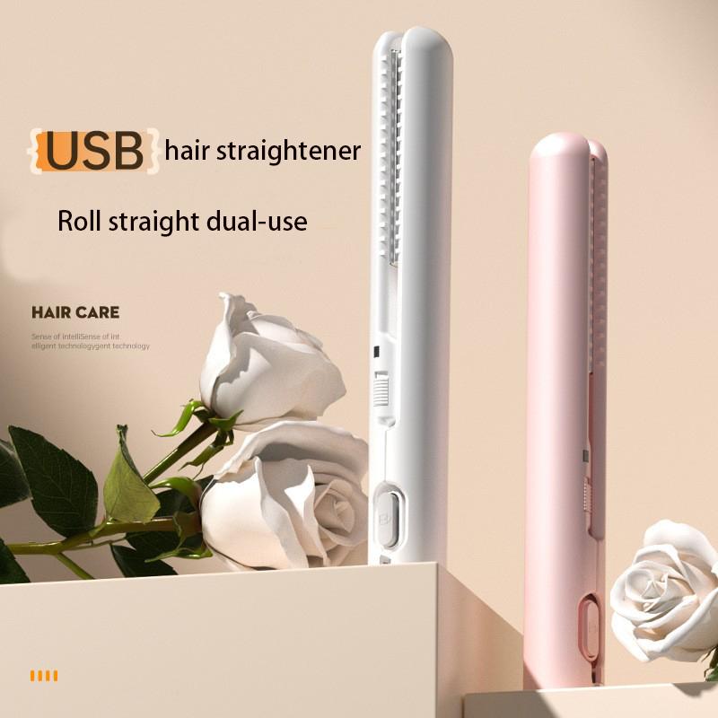 2-in-1 Mini Hair Styler: Dual Voltage Curling Iron & Flat Iron for Short Hair, Bangs, Beach Waves | Fast 30s Heat Up, USB-C Portable, Perfect for Travel, Dorm, Gym Bag & Quick Touch-Ups 2-in-1 Mini Hair Styler: Dual Voltage Curling Iron & Flat Iron for Short Hair, Bangs, Beach Waves | Fast 30s Heat Up, USB-C Portable, Perfect for Travel, Dorm, Gym Bag & Quick Touch-Ups