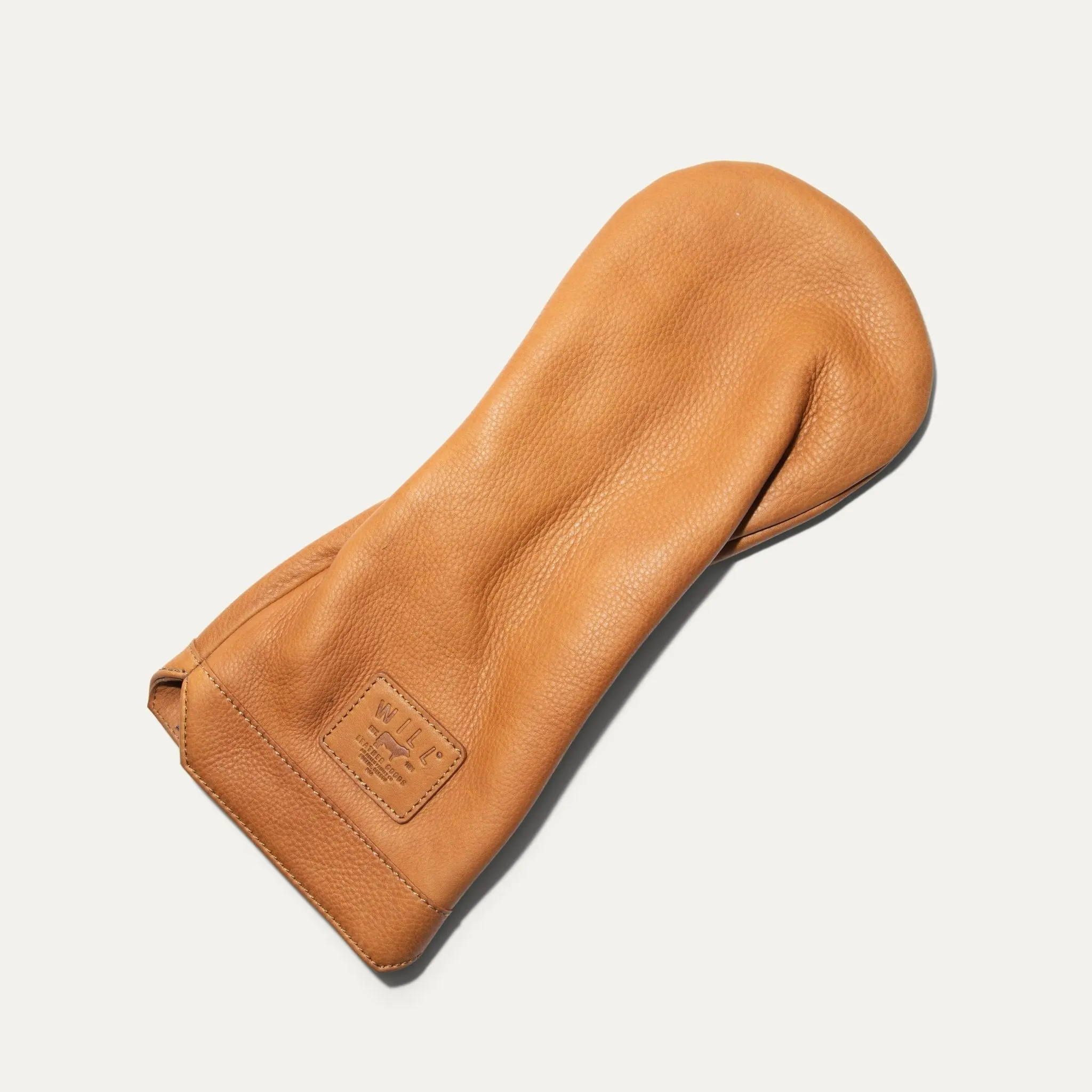 Classic Full-Grain Leather Driver Headcover with Snug Fit - Unisex Design for Full Length Driver Protection