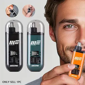 Men's Precision USB Rechargeable Nose and Ear Trimmer, LCD Display for Perfect Grooming Gift, Ideal for Any Occasion, Cordless Rechargeable Trimmer
