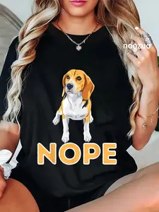 100% Cotton Nope Lazy Beagle - Funny Beagle Dog Lover Pet Owner Men Women Girls T-Shirt