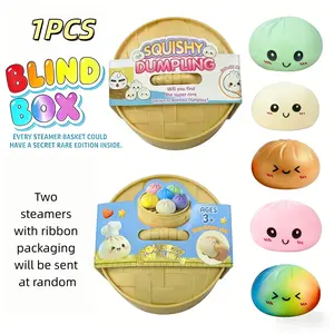 Expression Rich Giant Dumpling Blind Box, Stress Relief Toy, Soft Tpr Material, Surprise Unboxing, Valentine's Day Gift, Easter Gift