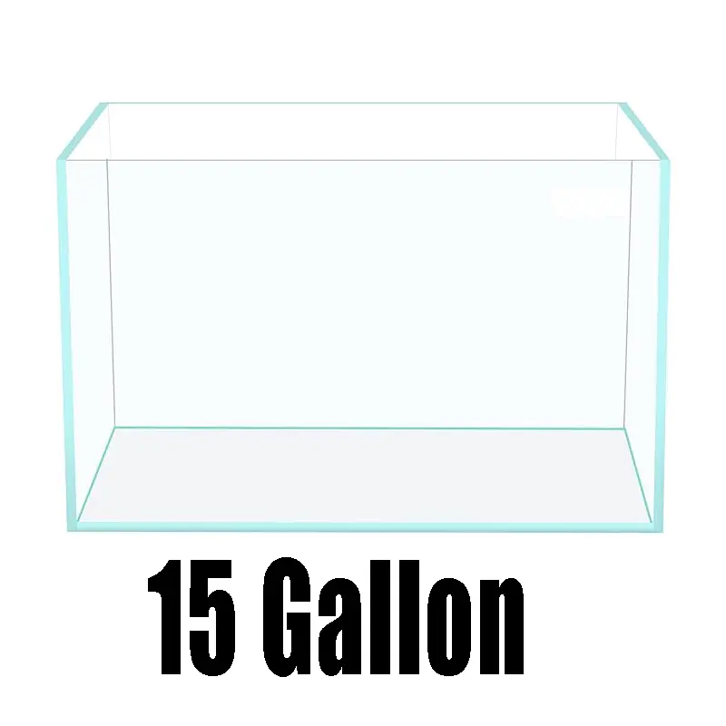 15Gal Ultra Clear Crystal Glass Aquarium Fish Tank, Rectangular Bare Tank with 6mm Thickness, Wide Viewing Angle, Ideal for Ornamental Fish, Dimensions L19.6in×W13in×H13.8in
