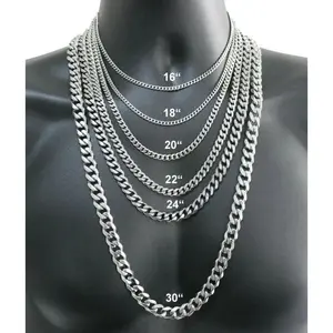 Men's 925 Sterling Silver Necklace 2/4/6/8/10/12MM 40-75cm Face Chain Necklace Lobster Clasp Men And Women Engagement Jewelry embroidery  jewelry
