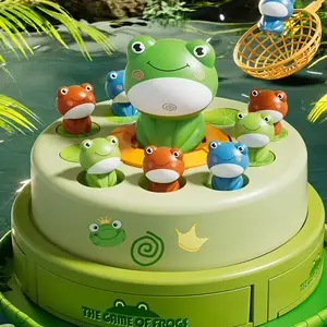 Frog Games, Interactive Bounce and Catch Frog Board Games - Electric Rotating Frog Duck Toy with Music,Boys Girls Birthday Gifts