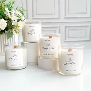 Spa inspired | Calming Floral Scented Candle | Minimalist 5 oz & 10 oz Coconut Candle | Serenity Candles Aroma |Glass Candles |Wood Wick Candles