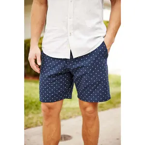 8" Cotton Dobby Short In Navy