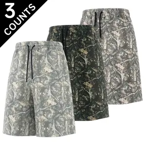 Men’s camouflage athletic shorts, lightweight, drawstring, breathable summer bermuda shorts suitable for the gym, running, and everyday wear