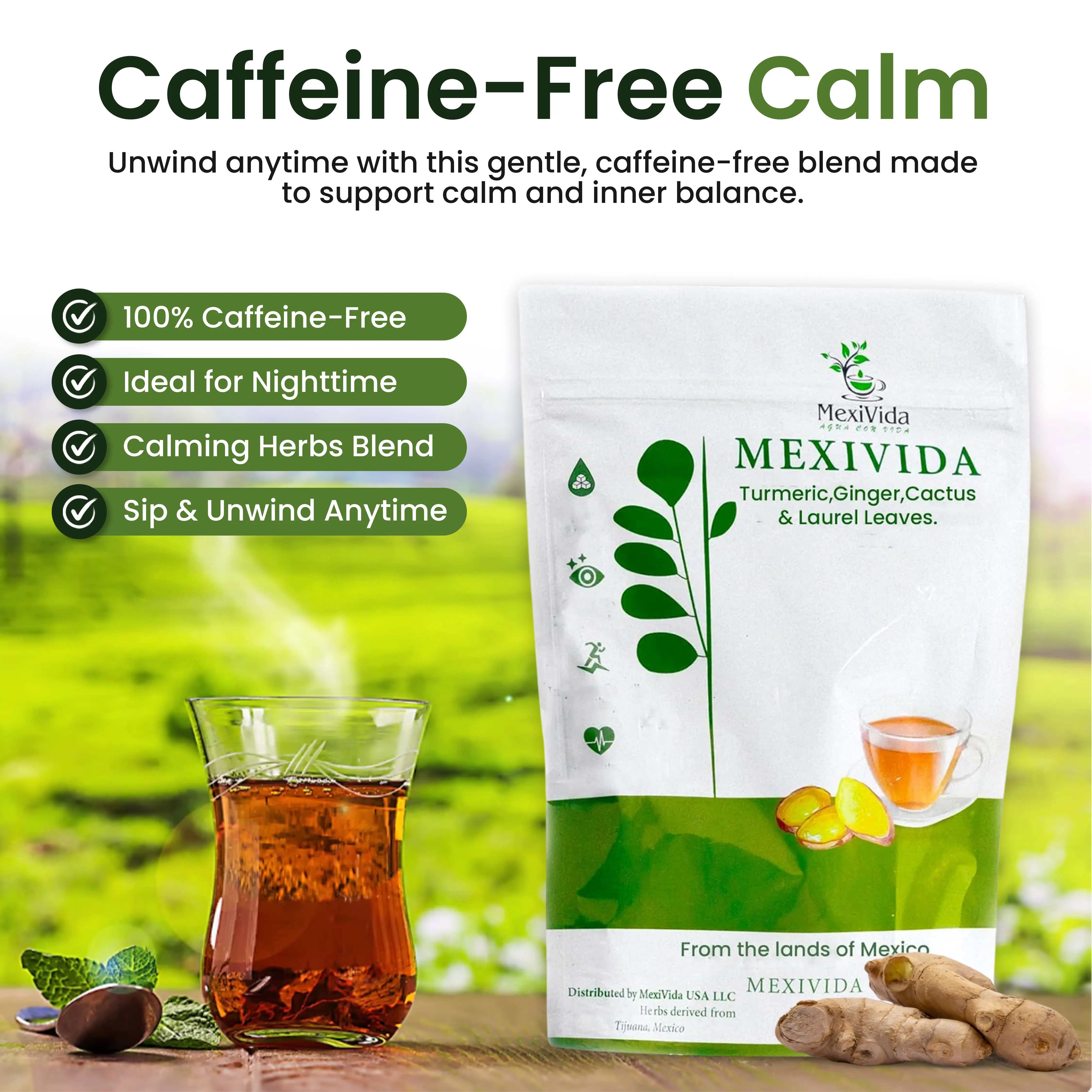 MexiVida Natural Herbs Energy Tea, Sugar Balance & Vitality