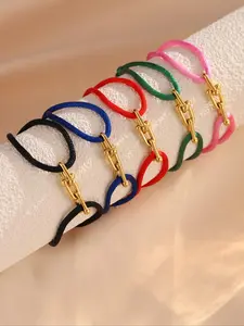 Classic Cute Style Knot Design Bangle, Lightweight Rope Bracelet, Boho Style Bracelet, Exquisite Bracelet, Trendy Stack Bangle, Suitable for Daily Wear and Birthday Gifts