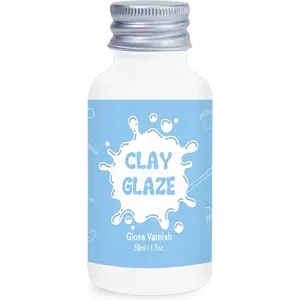 50ml Air Dry Clay Varnish，Air Dry Clay Sealant for Airdry Clay，Air Dry Clay Glaze Can Not Only Used to Prevent Clay Cracking, Scratches, and Wear,It Can Also Having a Glossy Glaze Effect (Gloss)