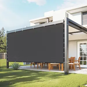 【Father's Day gift】VEVOR 90% Sun Shade Cloth, 8 x 12 ft Pergola Shade Cover with Stainless Steel Grommets, Sun Shades Canopy Privacy Screen with 140 GSM HDPE Material, for Outdoor, Patio, Garden, and Backyard (Black)