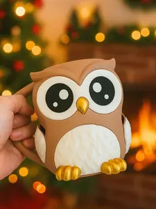 Owlfonso 3D Printed Owl Ice Cream Pint Holder with Hidden Snack Drawer & Spoon Slots Fits Ben & Jerry’s & Häagen-Dazs Pints Classic Design