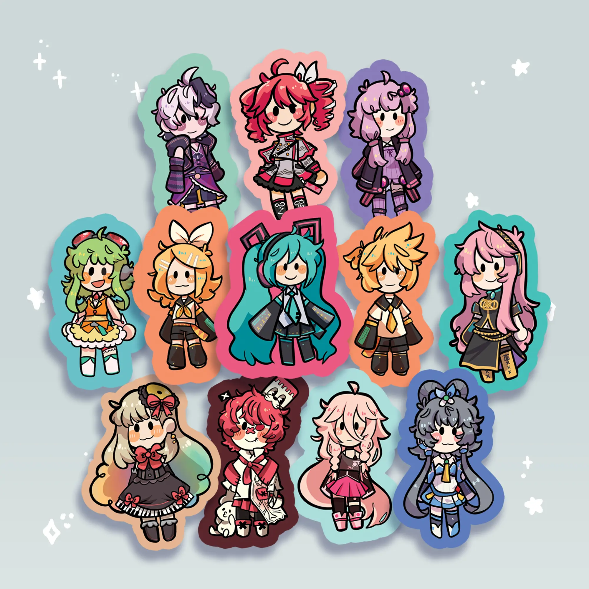 Voice synthesizer program Stickers anime fanart cute sticker