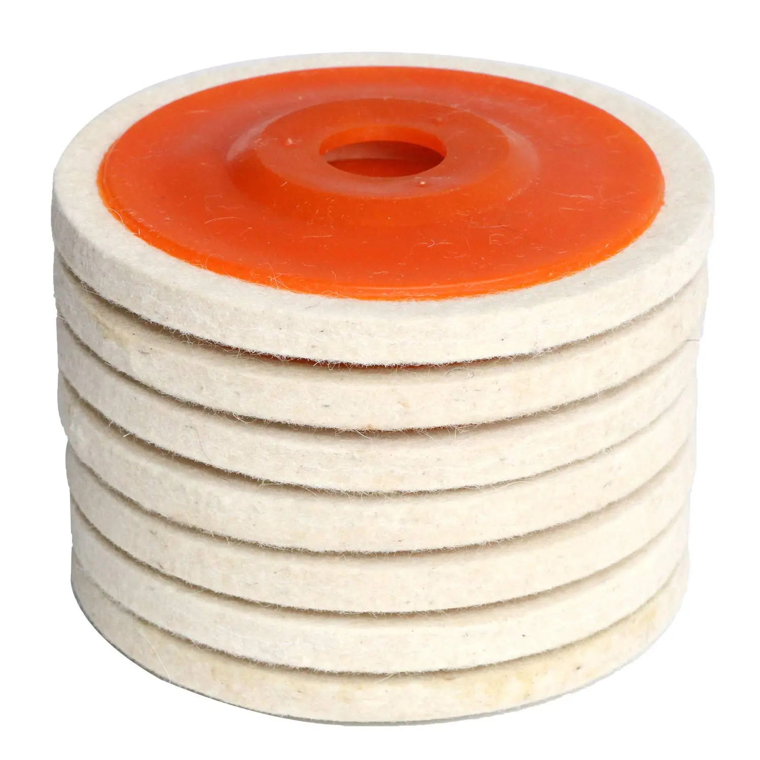 4.5" x 7/8" Inch  Felt Disc Polishing Buffing Wheel Pad (4.5 inch 7 count)