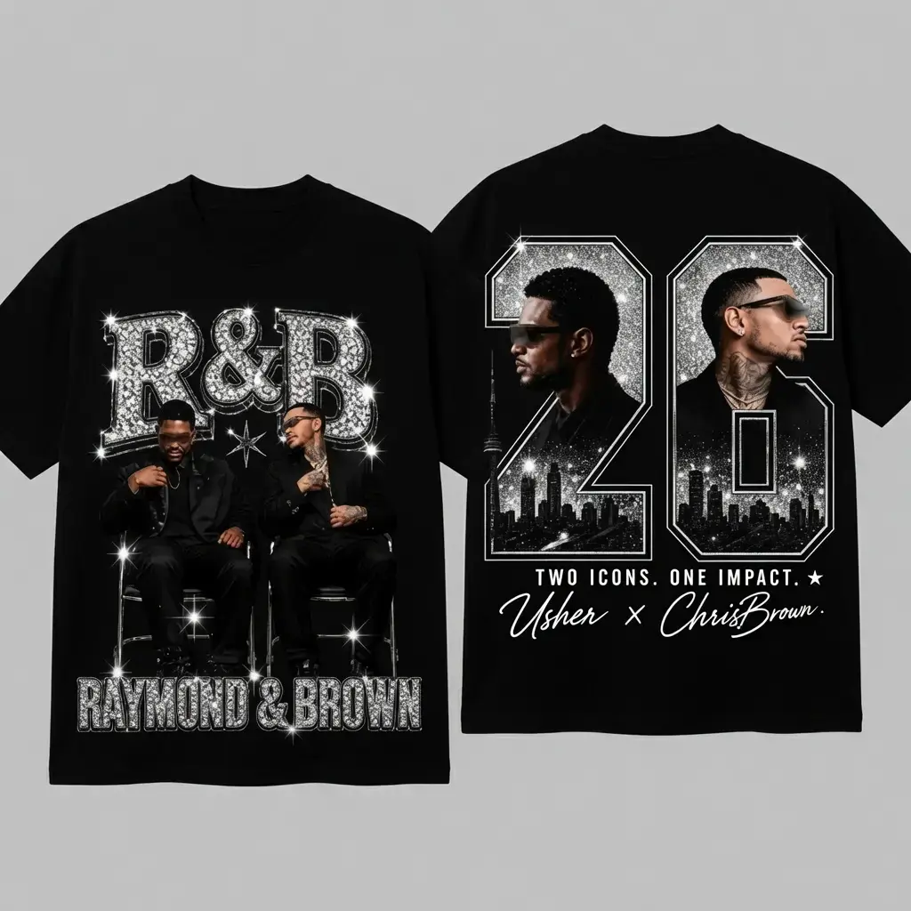 Classic Graphic Tee for Men and Women, R&B Music Tour Short Sleeve Top in Soft Breathable Cotton, Tops, Shortsleeve, Athletic, Digital Print, Breathable Fabric, Casual, Cap Sleeve, Chic, High Visibility, Crew Neck, Machine Washable, S, 3Xl