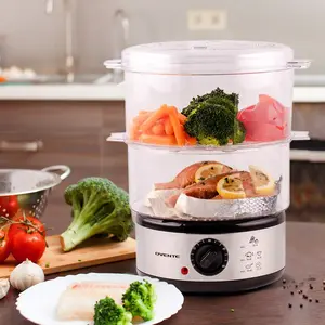2 Tier Electric Food Steamer with Auto Shutoff - Ice  Compatible Healthy Steaming Solution