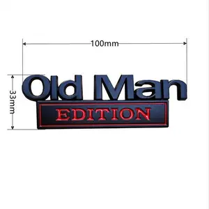 "Old Man Edition" 3D Emblem Sticker Badge, Funny Decals for Car, Truck, SUV, Motorcycle, Universal Car Decal