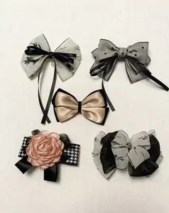 Japanese-style H flat hair clip airpin. color solid silky