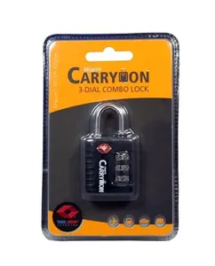Naftali TLL05BK Tsar 3 Combination Lock - Black