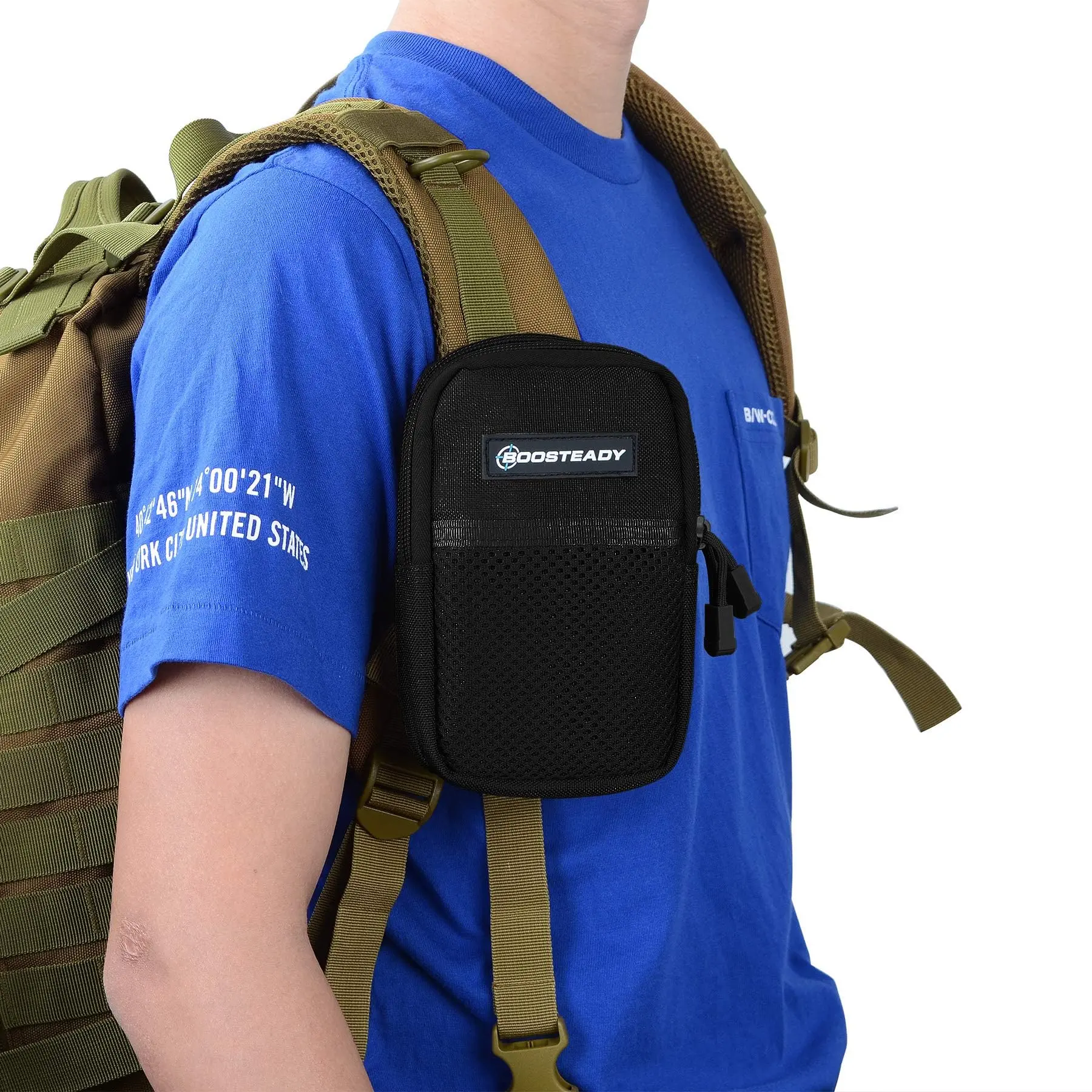 Backpack Strap Pouch, Smartphone Strap Pack, Backpack Attachment Bag for Hikers Access