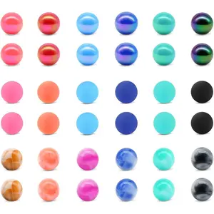 Replacement Balls for Piercing 14G Body Jewelry Piercing Parts for Nipple Rings Tongue Rings Industrial Barbell Belly Button Rings