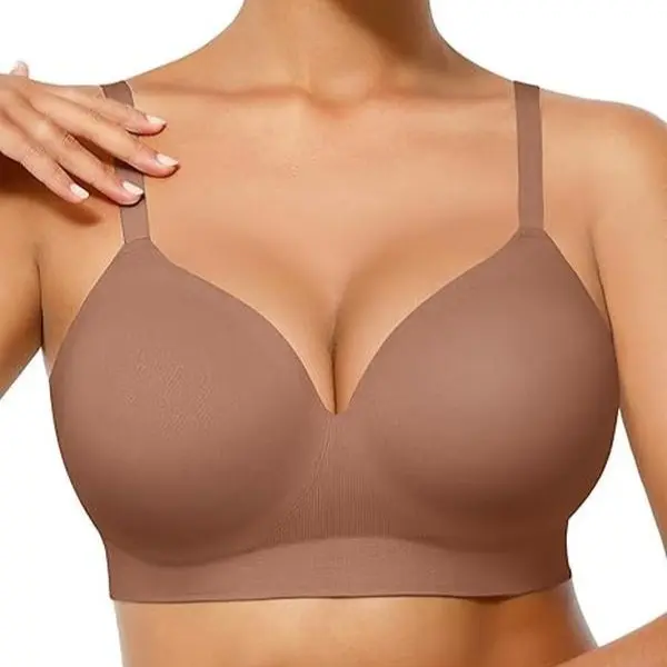 FeelinGirl Wireless Push Up Bra for Women, Seamless Comfort Bralettes No Underwire Supportive Full Coverage Everyday Bras livestream#21 dealsforyoudays