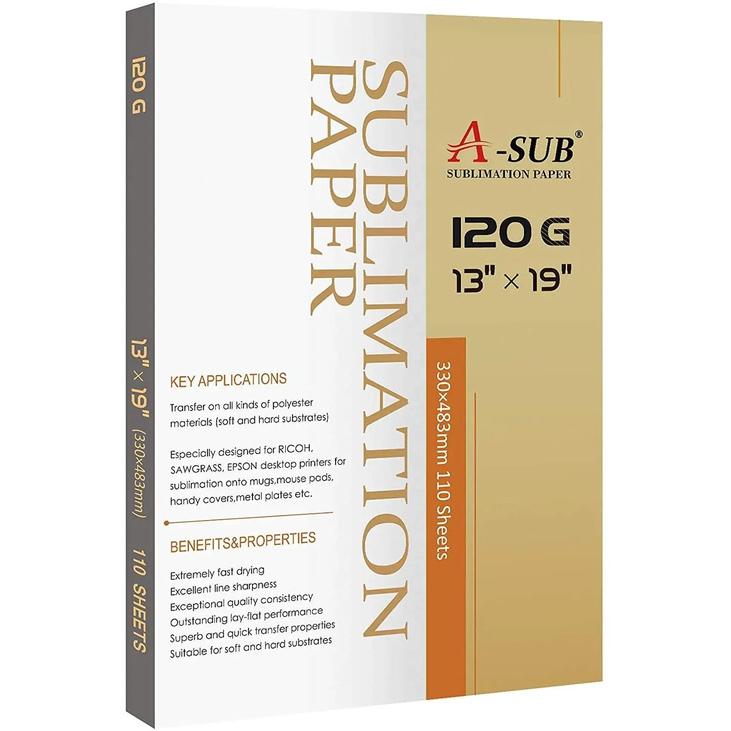 A-SUB 120 G Sublimation Paper 13" x 19"