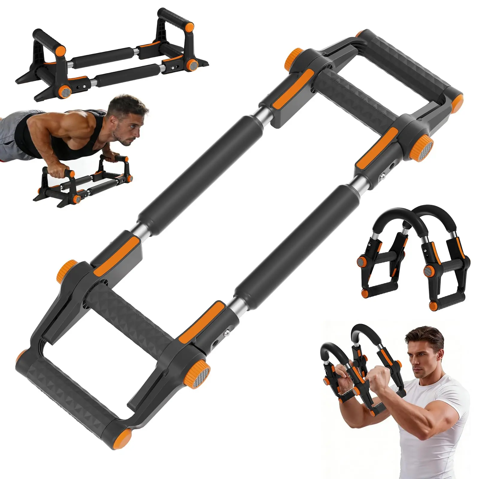 3-in-1 Adjustable Arm Trainer & Push-Up Bars - Multifunctional Chest Expander for Home Gym