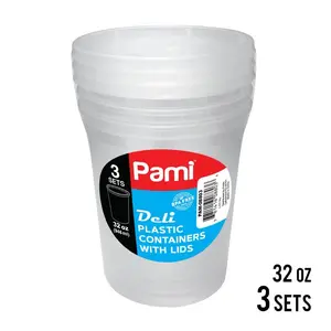 Food-Grade Plastic Storage Container, Stackable Reusable Container for Kitchen Pantry Organization
