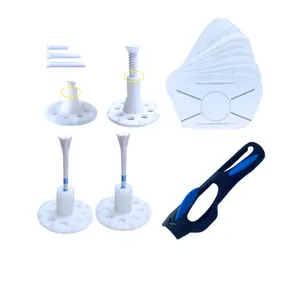 Ultimate Golf Range Bundle         - Grip Trainer Aid x1, 2 Adjustable Range Tees, 100 Driver Impact Tapes, 2 Normal Tee Holders, 3 Extra Twist Tees for Adjustable Range Tees Training Aids Driver Practice
