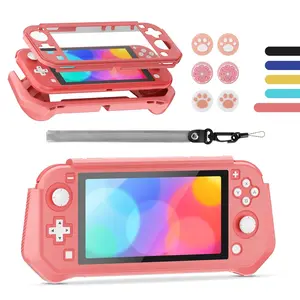 Switch Lite Protective Case for Nintendo Switch Lite, Cases Compatible with Durable Anti-Slip Shockproof Protective Hard Nintendo Switch Lite Hand GripCase (Pink)