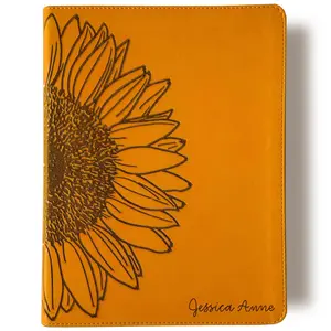 Personalized CSB Lifeway Women's Bible - Yellow Sunflower, Hand Lettered and Engraved