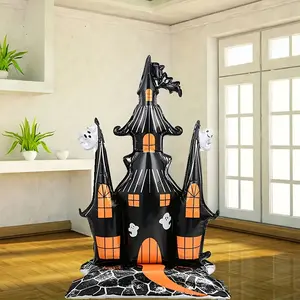 Halloween Castle Shape Balloons, Festive Party Decoration Supplies for Home Celebrations