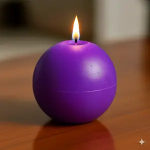 Handcrafted Ball Candle 2.5 Inches